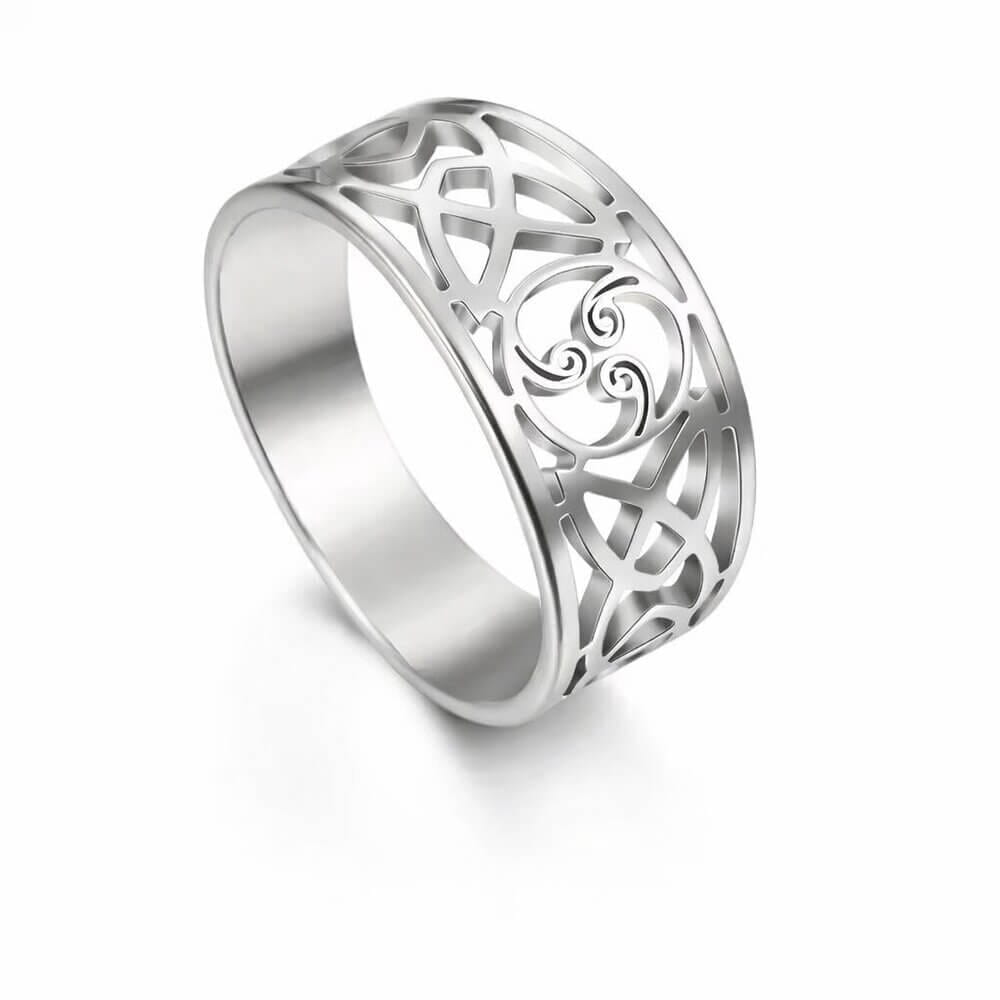 Celtic Knot Filigree Stainless Steel Ring