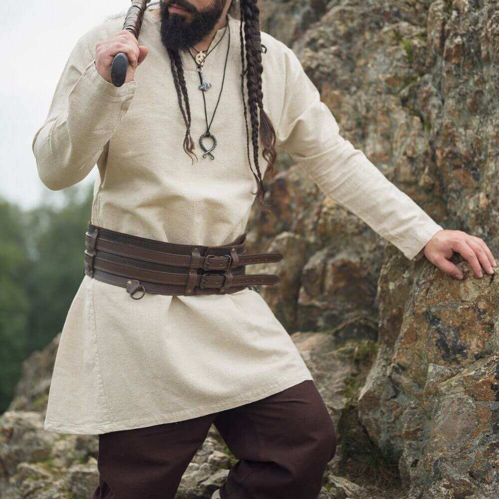 Natural Linen Viking Tunic XL