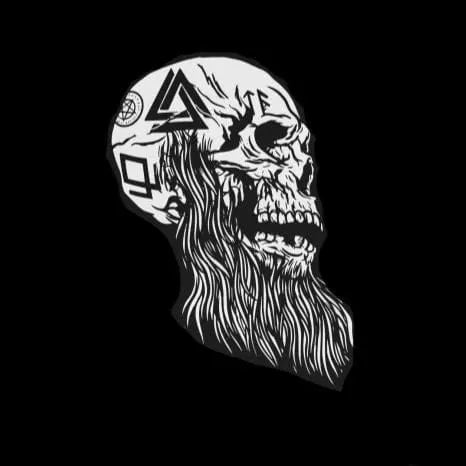 Urban Backwoods Viking Skull Men's T-Shirt - Heavy Cotton Graphic Tee
