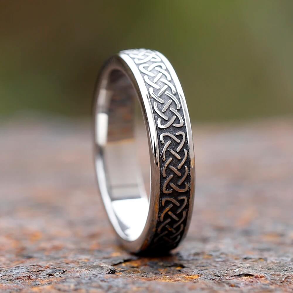 Celtic Claddagh Knot Titanium Steel Ring