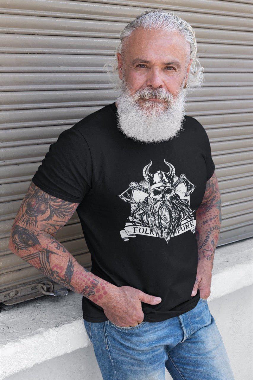 Viking Warrior Skull Crossed Axes Shirt