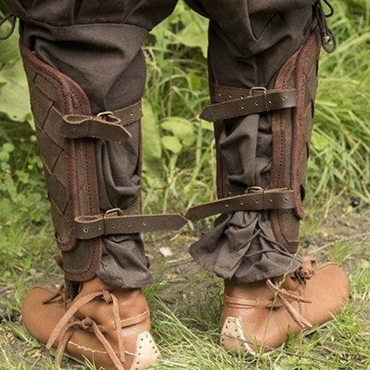 Woven Leather Viking Greaves | RFB Battle Armor