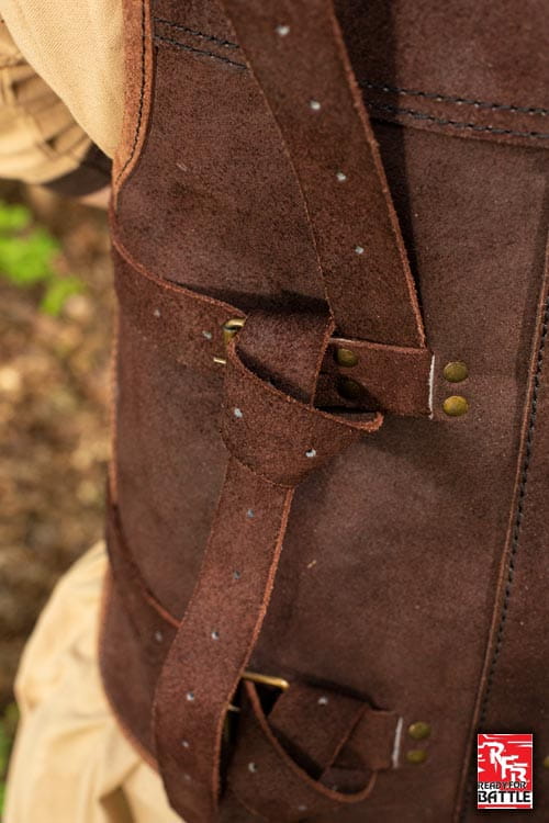 Viking Armor (Black) - Norse Leather Lamellar Cuirass - Adjustable-17-Viking Warrior