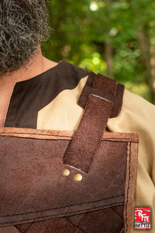 Viking Armor (Black) - Norse Leather Lamellar Cuirass - Adjustable-15-Viking Warrior