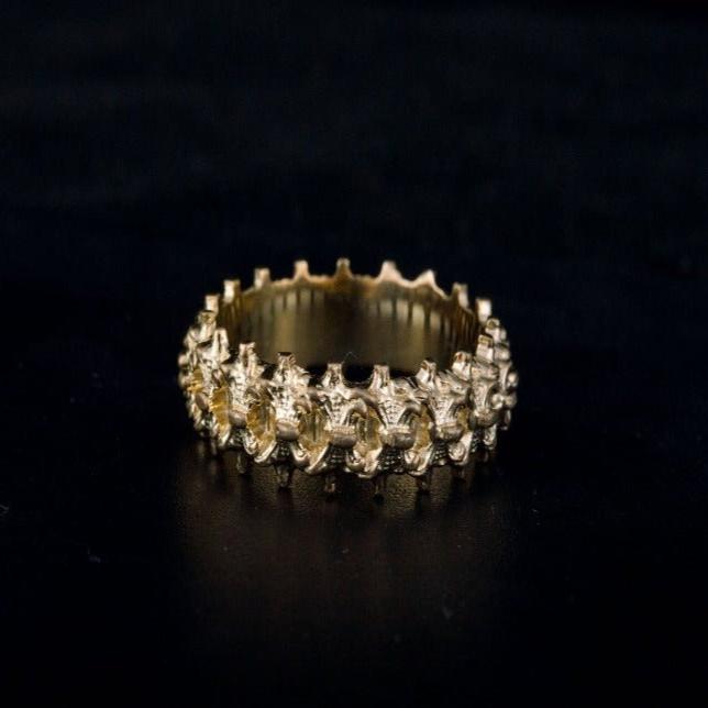 14K Gold Spine Ring Viking Workshop Jewelry-2