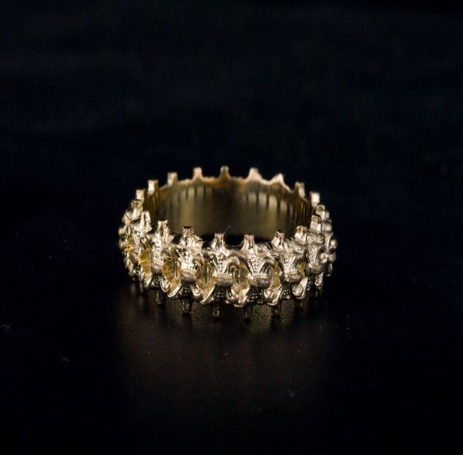 14K Gold Spine Ring Viking Workshop Jewelry-2