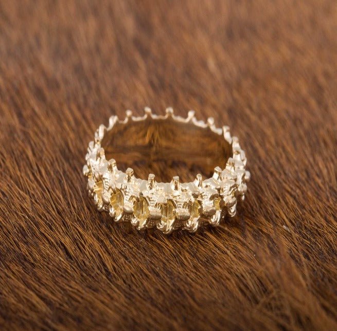 14K Gold Spine Ring Viking Workshop Jewelry-5