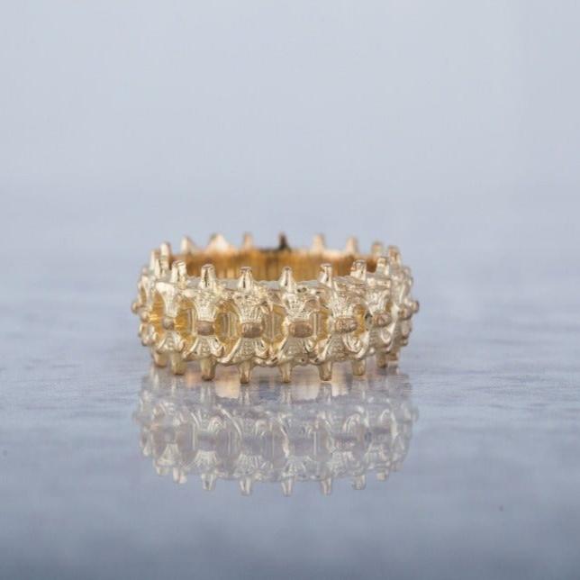14K Gold Spine Ring Viking Workshop Jewelry-6