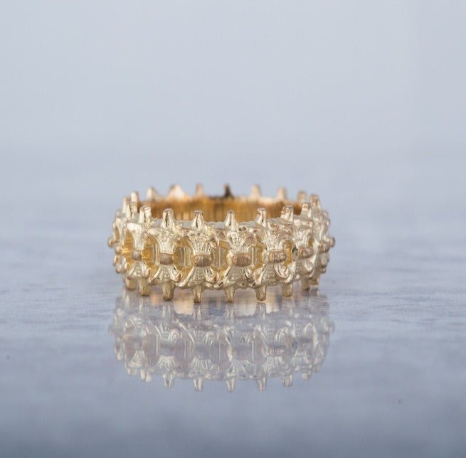 14K Gold Spine Ring Viking Workshop Jewelry-6