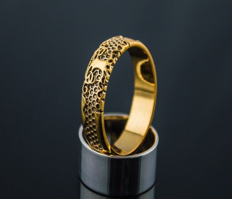 14K Gold Yggdrasil Symbol Ring Viking Jewelry-2
