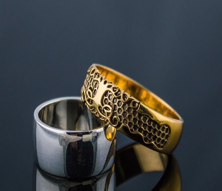 14K Gold Yggdrasil Symbol Ring Viking Jewelry-4