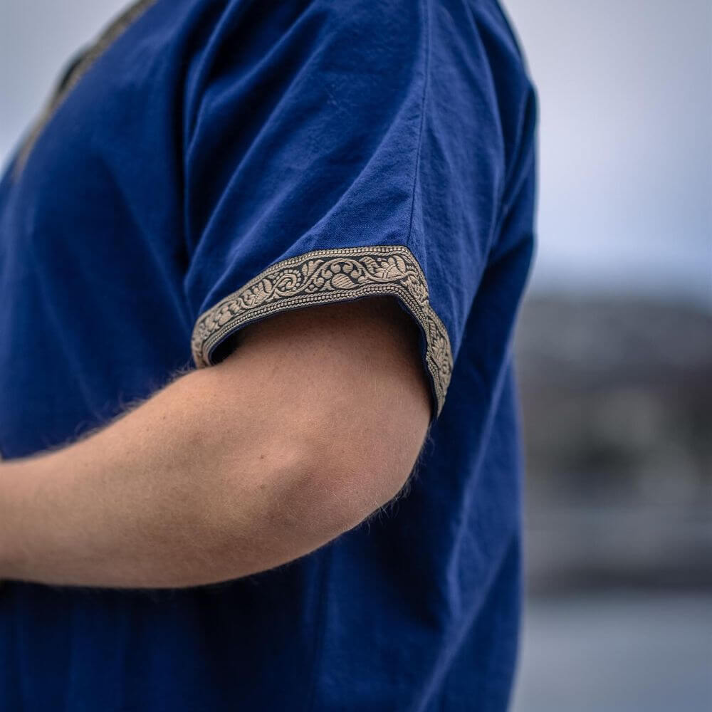 Short Blue Viking Tunic-4-Viking Warrior