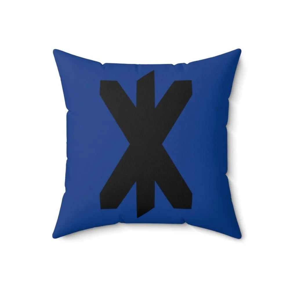 Blue Viking Strength Rune Symbol Cushion-2-Viking Warrior