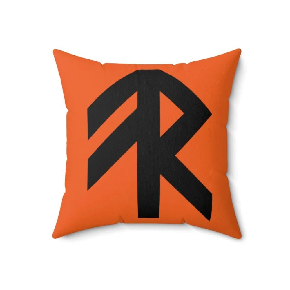 Orange Viking Energy Rune Symbol Cushion-1-Viking Warrior