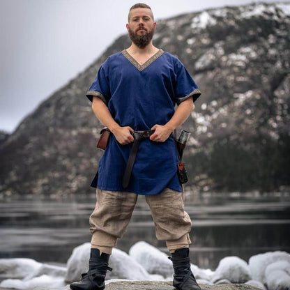 Short Blue Viking Tunic-7-Viking Warrior
