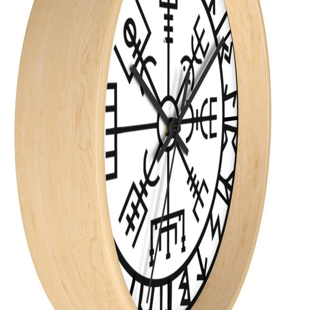 Viking Vegvisir Wayfinder Compass Wall clock-3-Viking Warrior