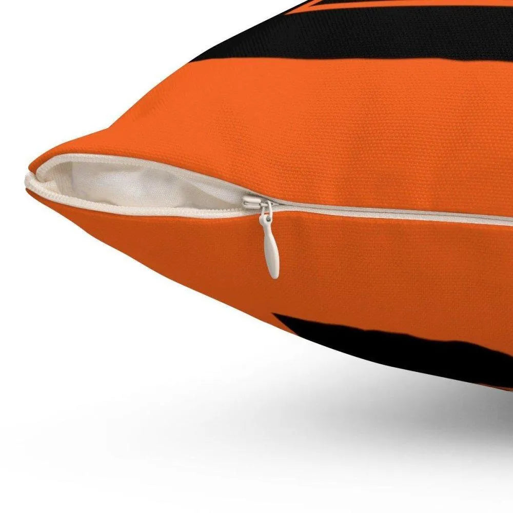 Orange Viking Valknut Rune Symbol Cushion-3-Viking Warrior