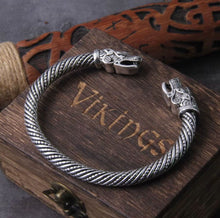 Bjorn's Forged Steel Torc Bracelet-2-Viking Warrior