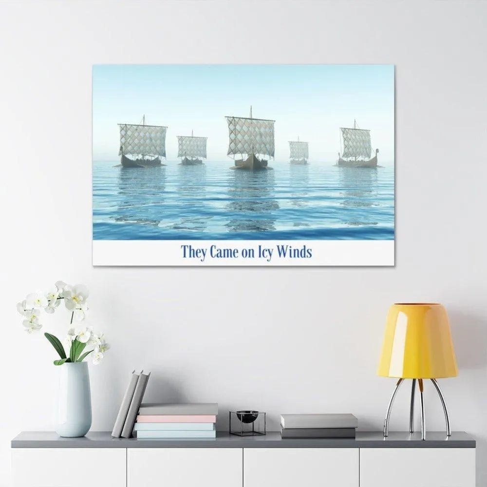Viking Art on Canvas - "They Came on Icy Winds"-11-Viking Warrior