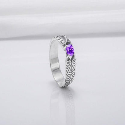 925 Silver Ring With Unique Ornament, Handcrafted Jewelry-3