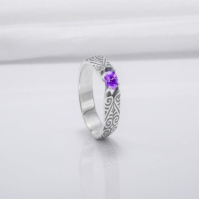 925 Silver Ring With Unique Ornament, Handcrafted Jewelry-3