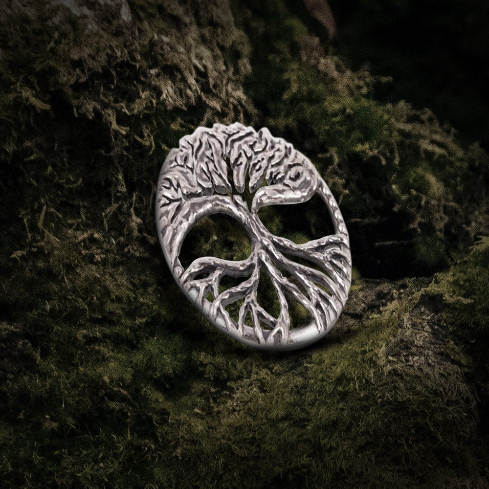 925 silver Yggdrasil The World Tree Pendant, Unique Handcrafted Viking Jewelry-1