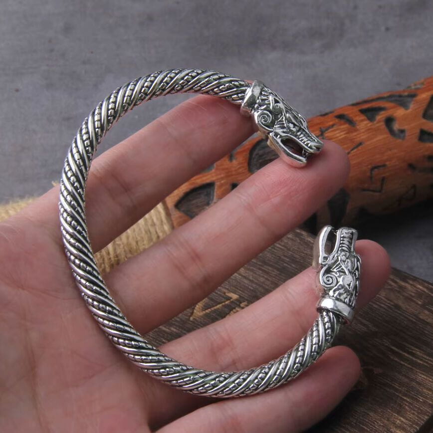 Bjorn's Forged Steel Torc Bracelet-3-Viking Warrior