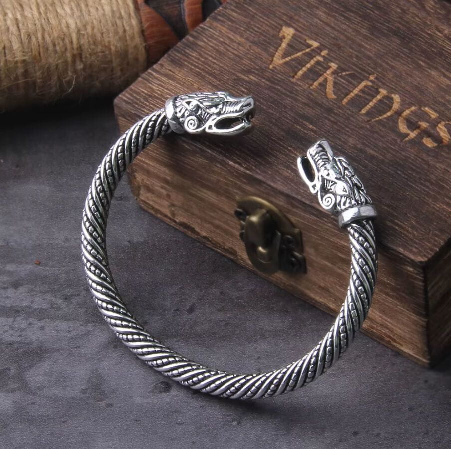 Bjorn's Forged Steel Torc Bracelet-4-Viking Warrior