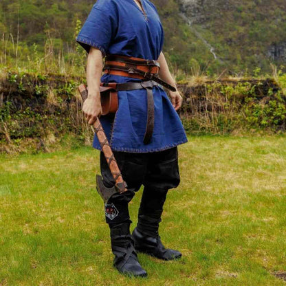 Black Linen Viking Pants-2-Viking Warrior