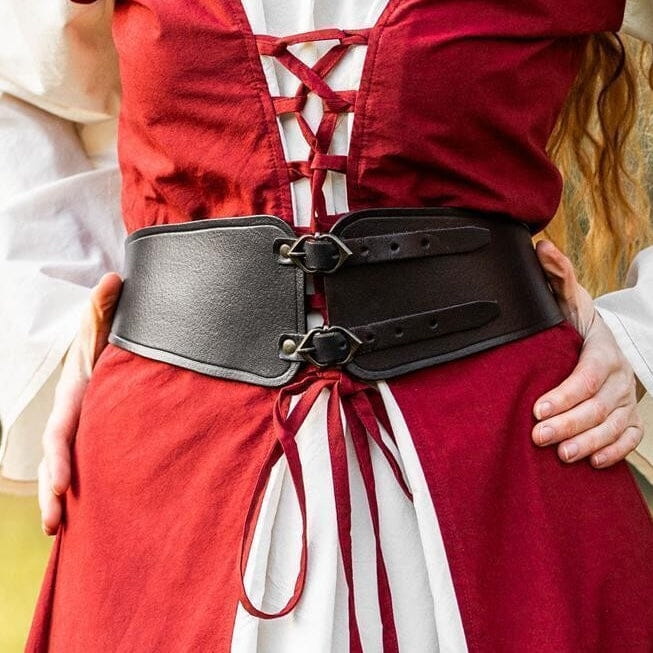 Black Leather Bodice Belt