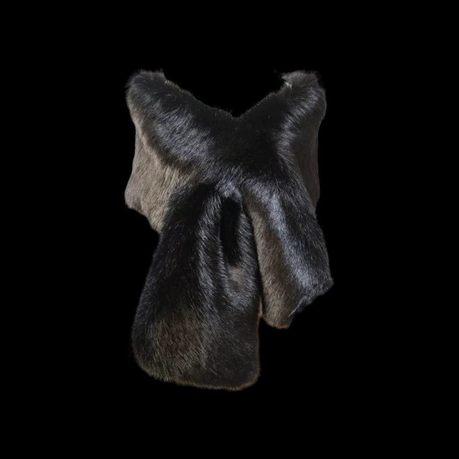 Faux Coyote Fur Pelt Mantle Viking Cloak