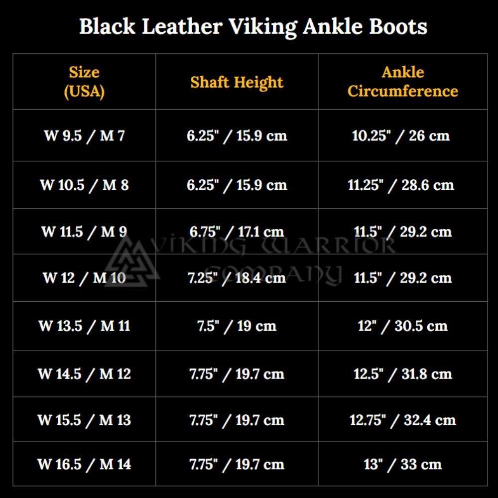 Black Leather Viking Ankle Boots | Four-String Adjustment-4-Viking Warrior