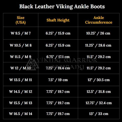 Black Leather Viking Ankle Boots | Four-String Adjustment-4-Viking Warrior