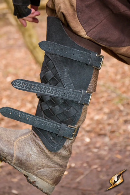 Woven Leather Viking Greaves | Battle Armor