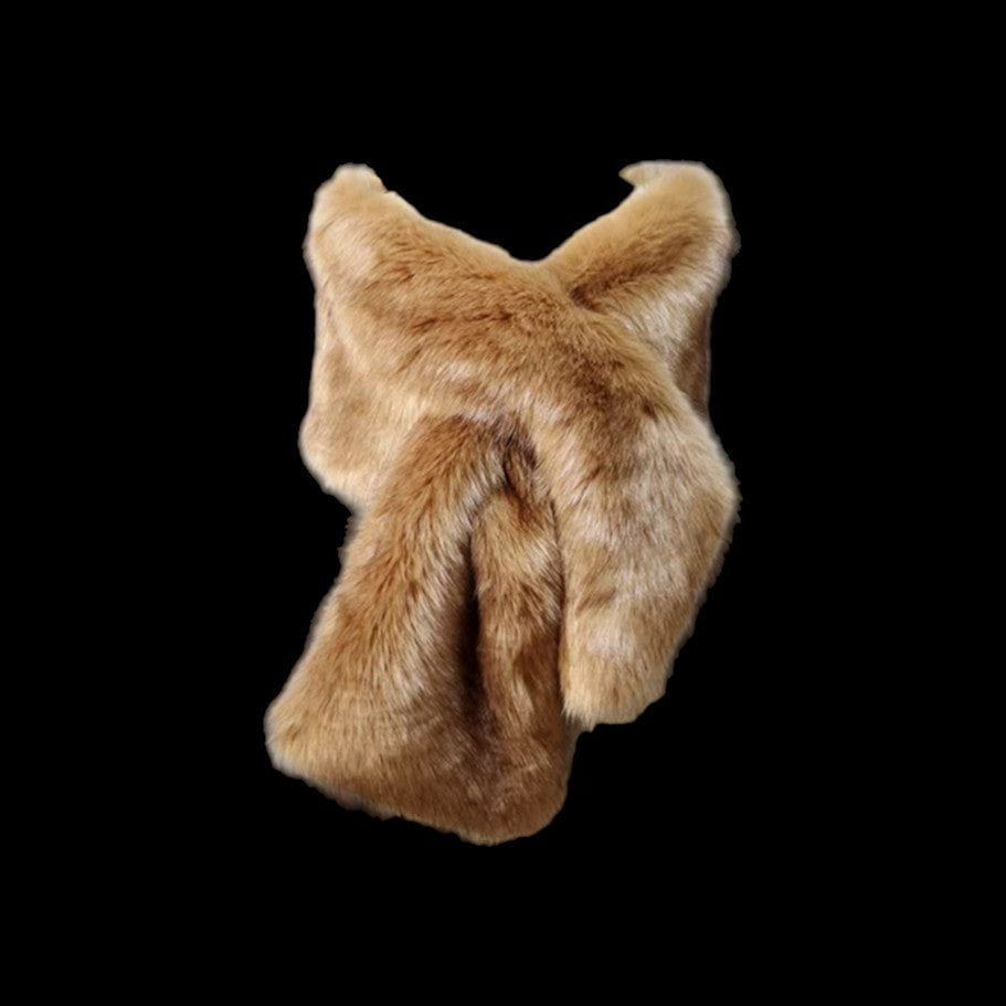 Faux Coyote Fur Pelt Mantle Viking Cloak