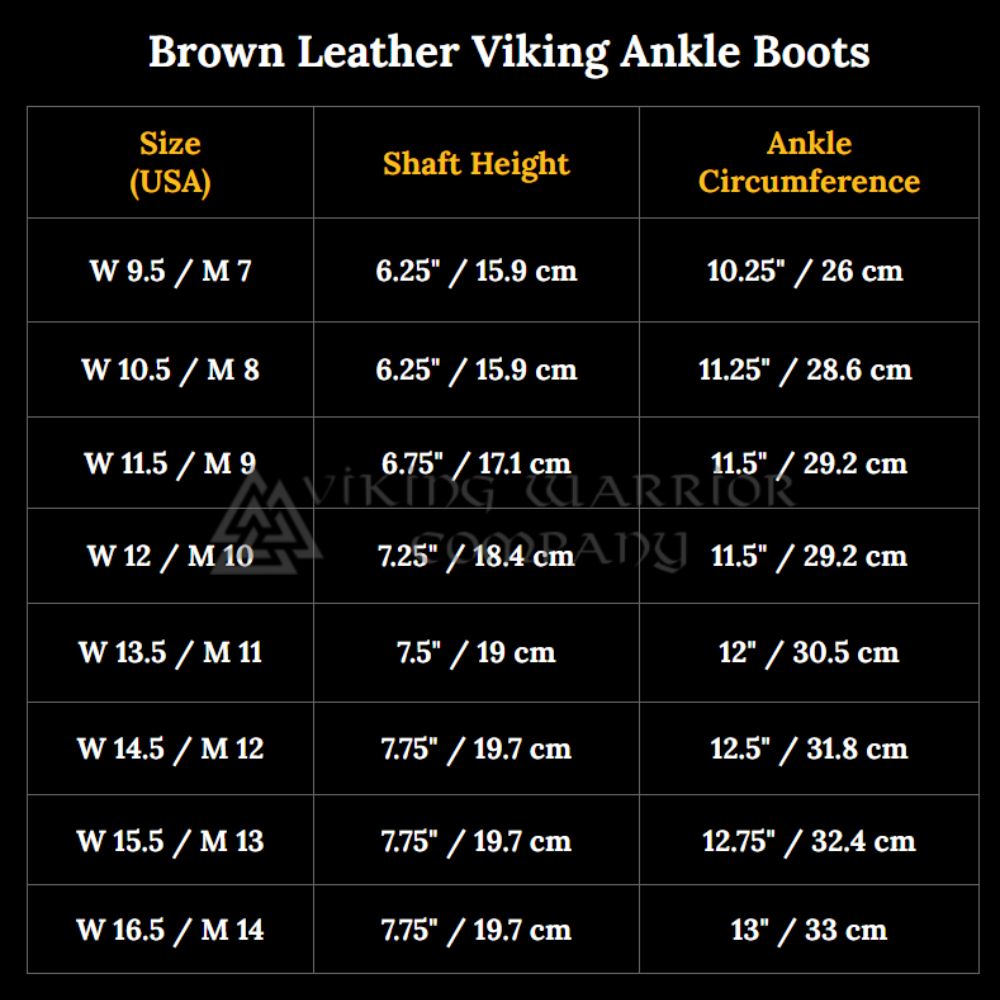 Brown Leather Viking Ankle Boots | Four-String Adjustment