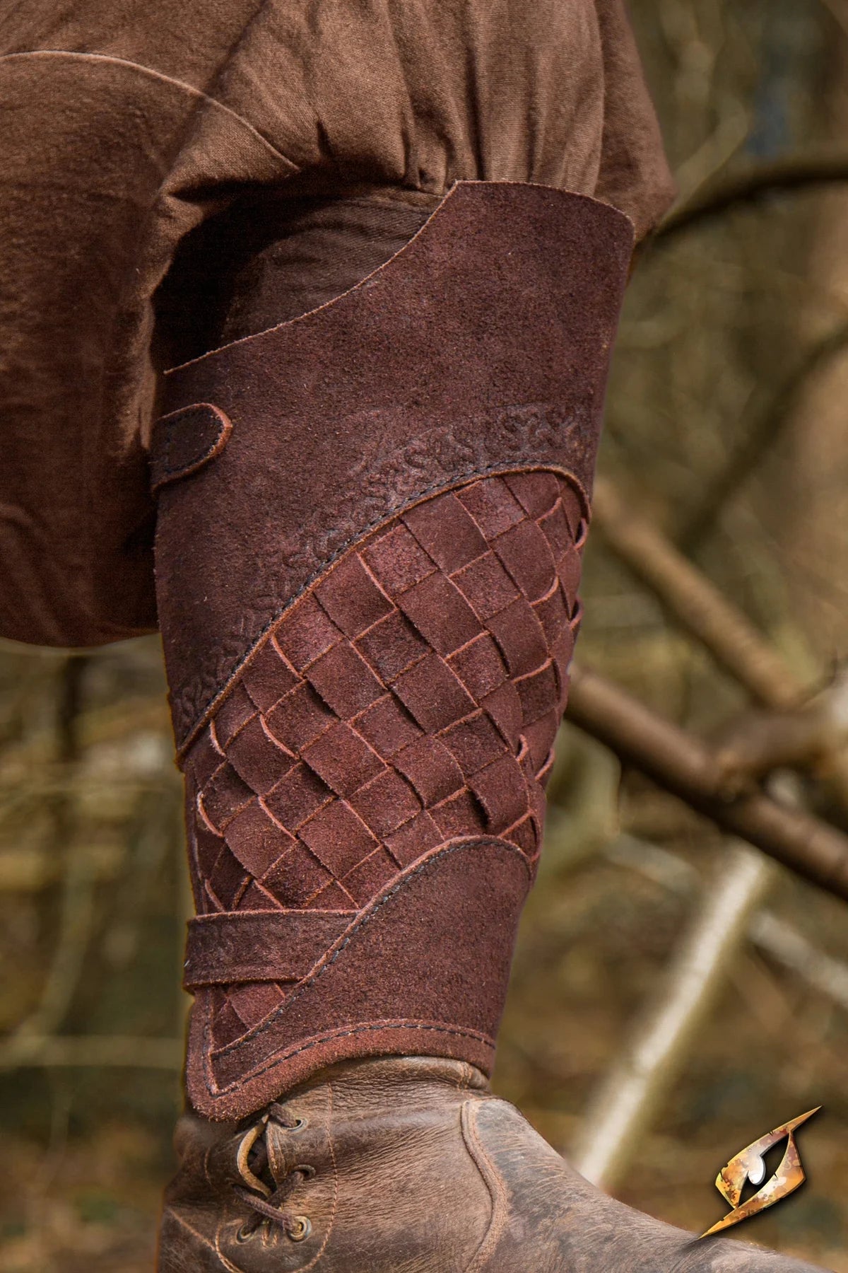 Woven Leather Viking Greaves | Battle Armor