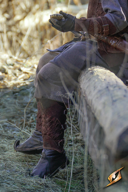 Woven Leather Viking Greaves | Battle Armor