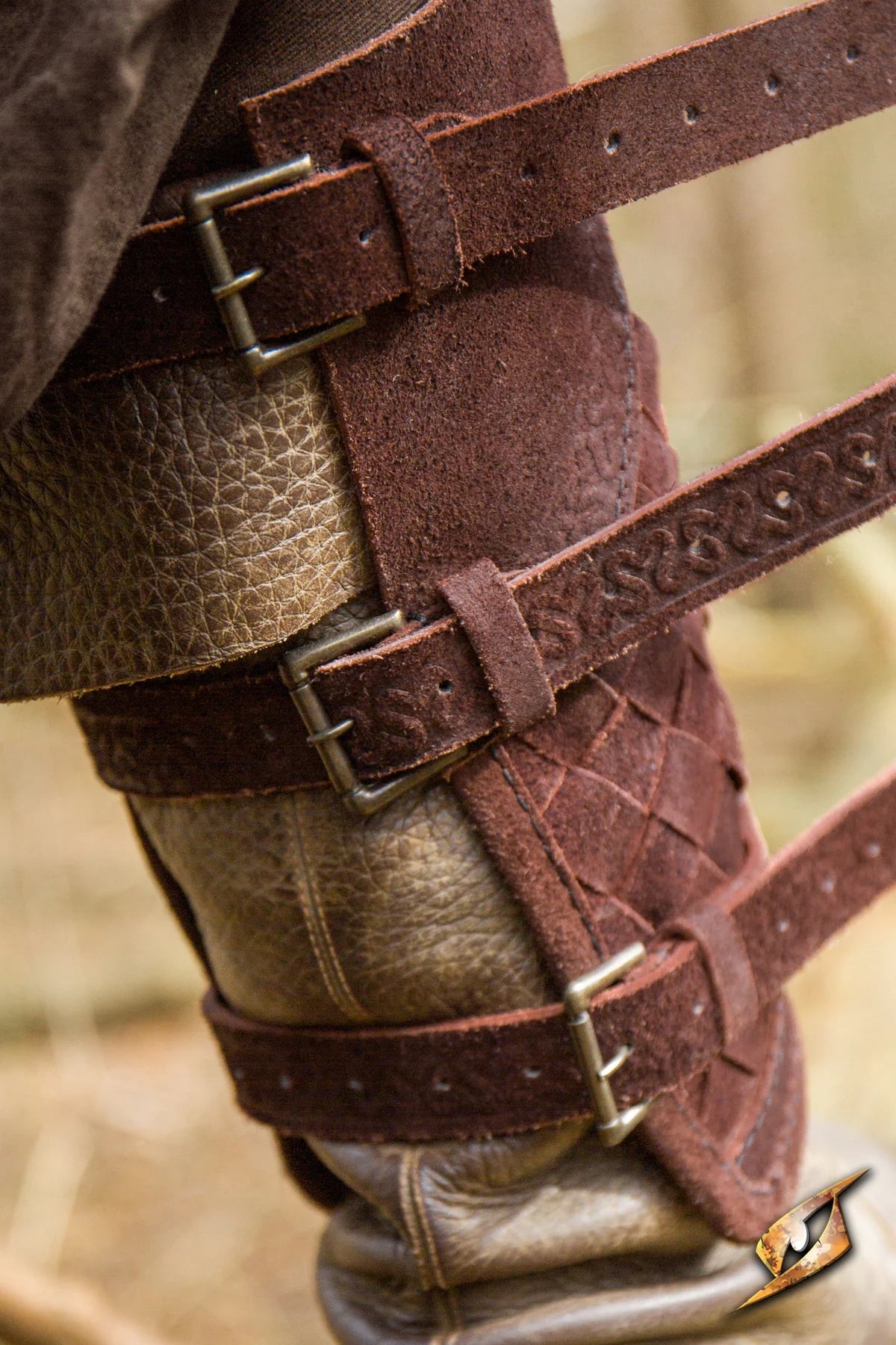 Woven Leather Viking Greaves | Battle Armor
