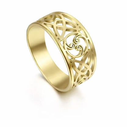 Celtic Knot Filigree Stainless Steel Ring