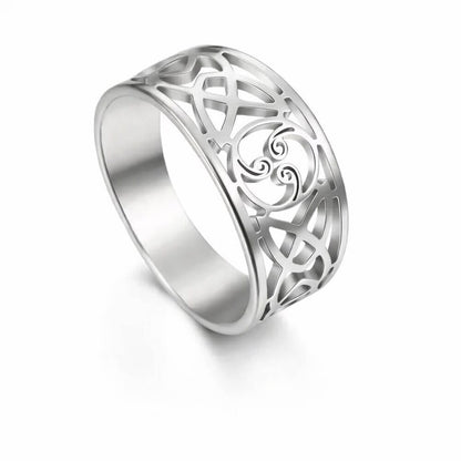 Celtic Knot Filigree Stainless Steel Ring