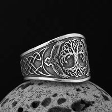 Celtic Tree of Life Raven Ring