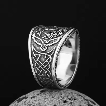 Celtic Tree of Life Raven Ring