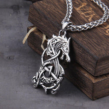 Fenrir Knotwork Viking Necklace and Medallion Talisman