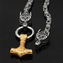 Gold Wolf Chain Necklace from Viking Warrior Co