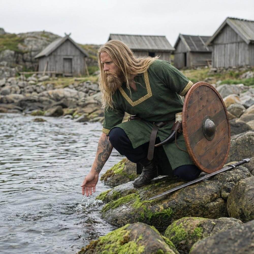 NEW ITEM - Nobles' Viking Tunic - Green Lords & Nobles Short Sleeved Tunic