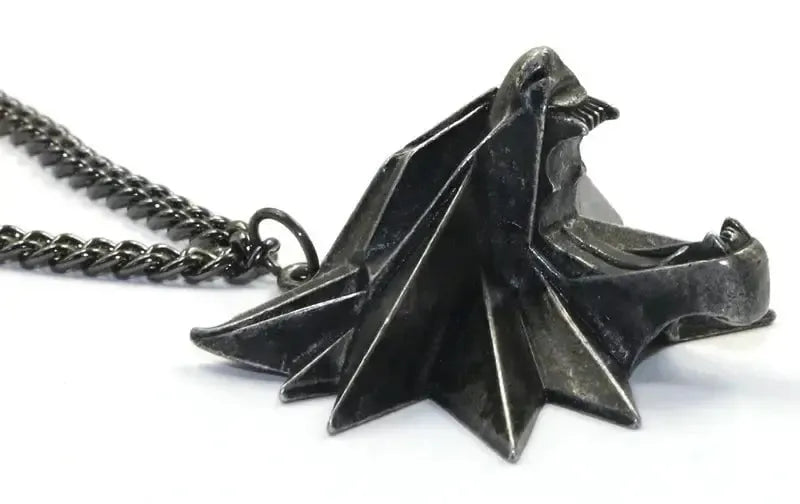 Viking Wolf Necklace | Darkened Steel with Colored Stone Eyes | Witcher Inspired-10-Viking Warrior