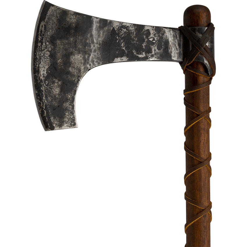 Carbon Steel Viking Bearded Axe with Leather Sheath | 30-Inch Replica