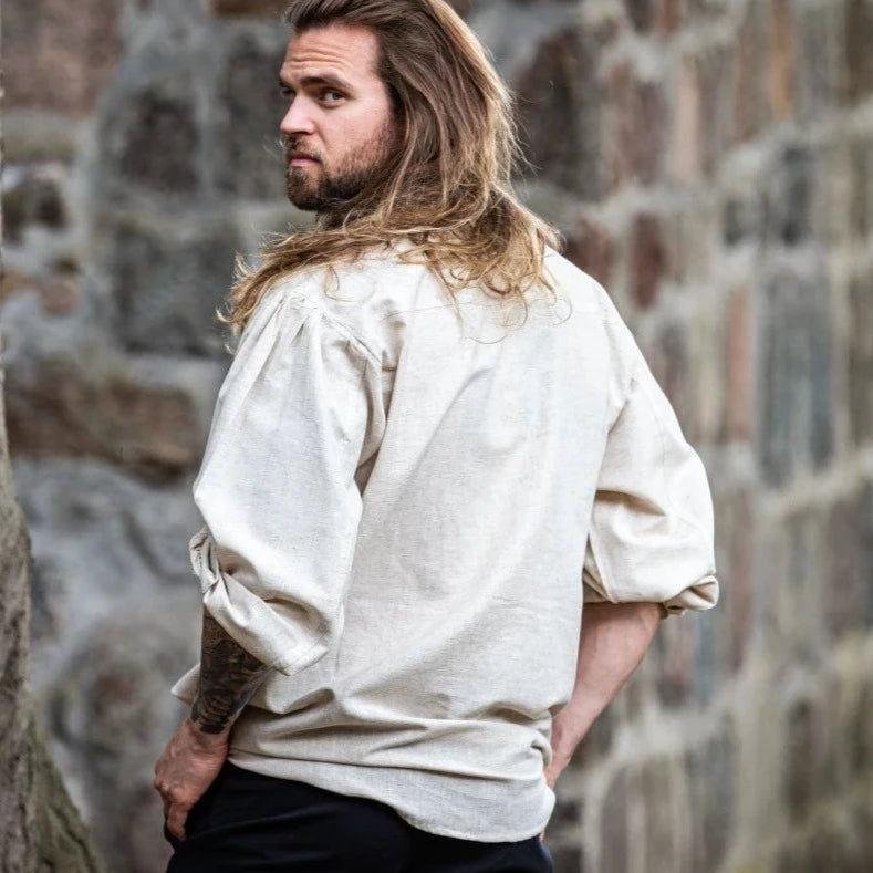 Laced Long Sleeve Viking Shirt | Adjustable Neckline-4-Viking Warrior