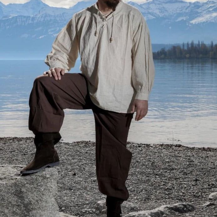 Loose Cuff Viking Pants | Lace-Up Closure-2-Viking Warrior